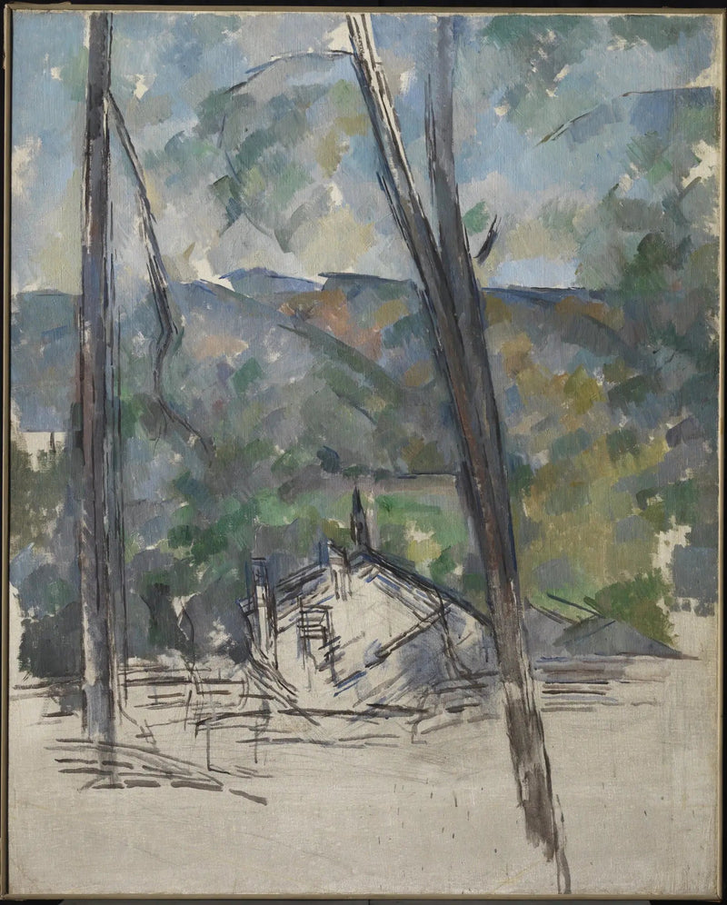 Vista verso la strada del Tholonet vicino al Castello Nero - Paul Cézanne