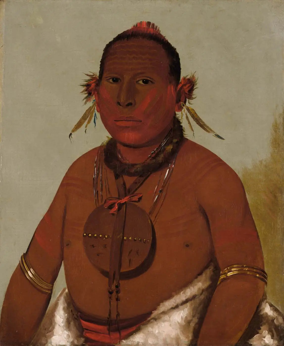 Wa-sáw-me-saw Tonnerre rugissant le plus jeune fils du Faucon noir - George Catlin - Alpha Reproduction