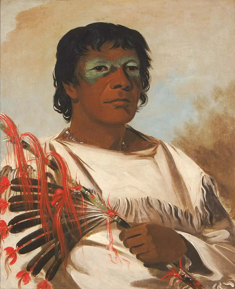 Wah-pe-kée-suck, Nuage Blanc (chiamato il Profeta), consigliere di Black Hawk - George Catlin