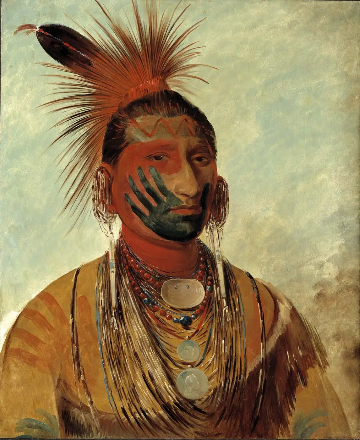 Wash-ka-mon-ya Fast Dancer un guerrier - George Catlin - Alpha Reproduction
