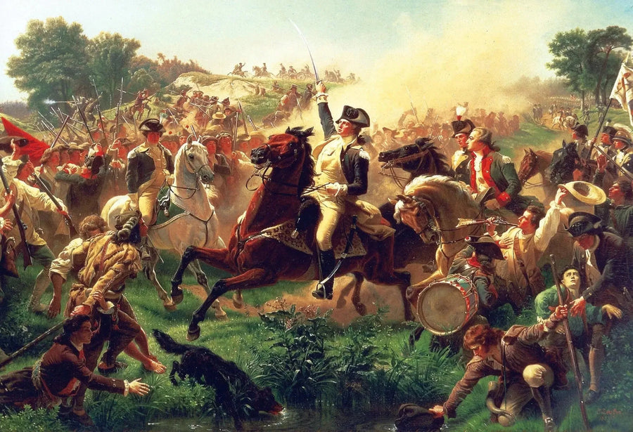 Washington che raduna le truppe a Monmouth - Emanuel Leutze