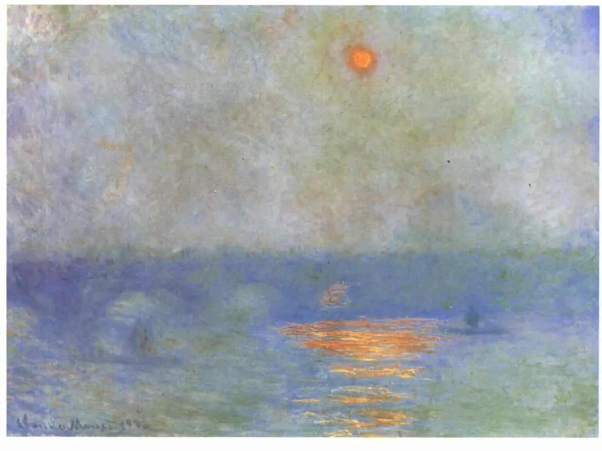 Reproduction du tableau « Waterloo Bridge: le soleil dans le brouillard - Claude Monet » par Alpha Reproduction en peinture à l’huile