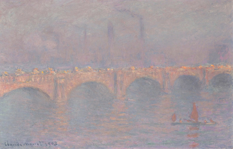 Ponte di Waterloo, sole velato - Claude Monet