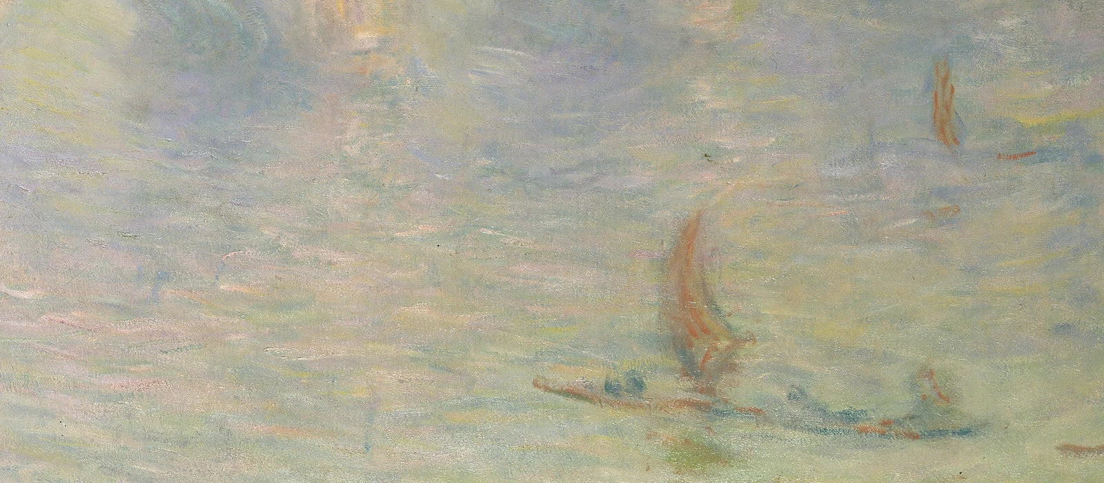 Détail des voiliers et de leurs reflets sur la Tamise dans Waterloo Bridge W1593
