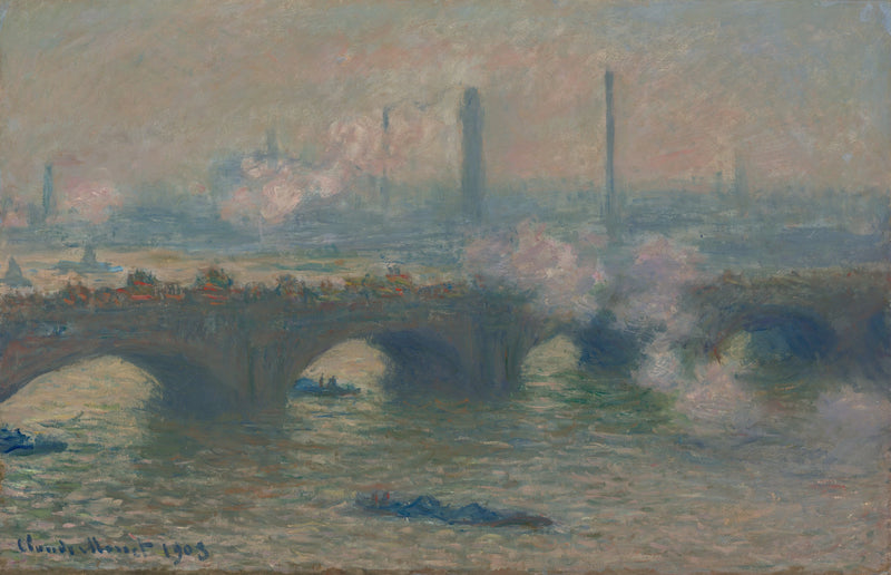 Il ponte di Waterloo, il giorno grigio - Claude Monet
