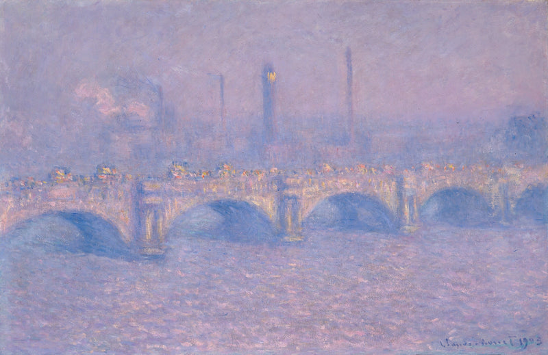 Ponte di Waterloo, sole velato. - Claude Monet
