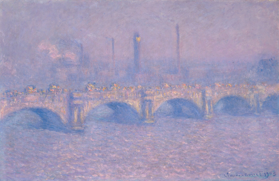 Ponte di Waterloo, sole velato W1590 - Claude Monet