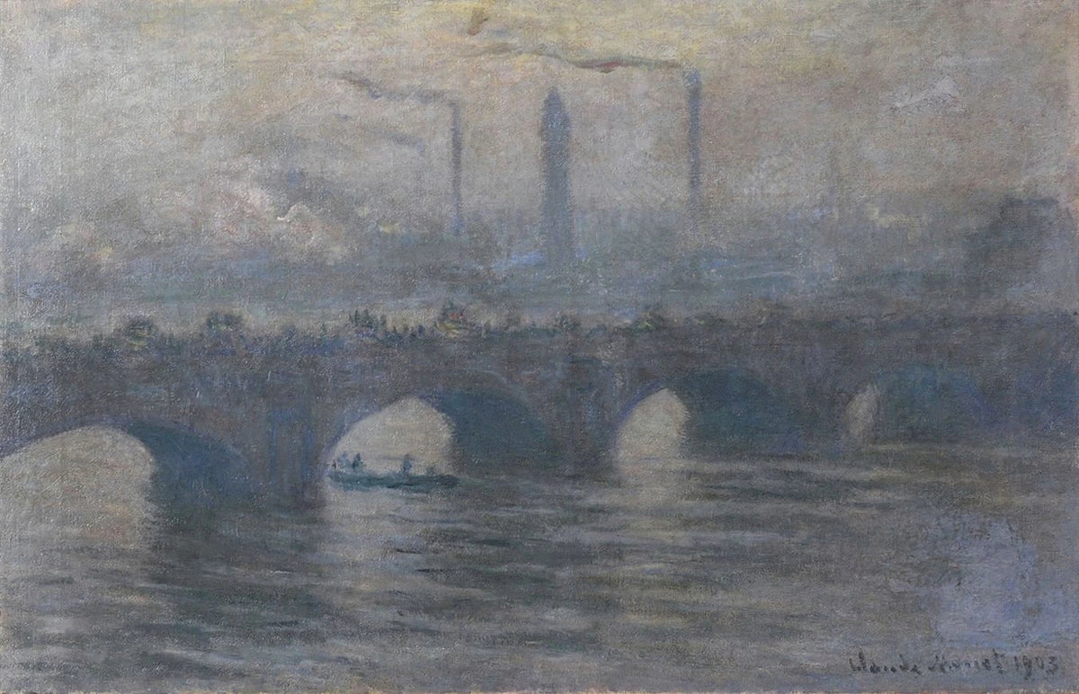 Ponte di Waterloo, tempo grigio W1562 - Claude Monet