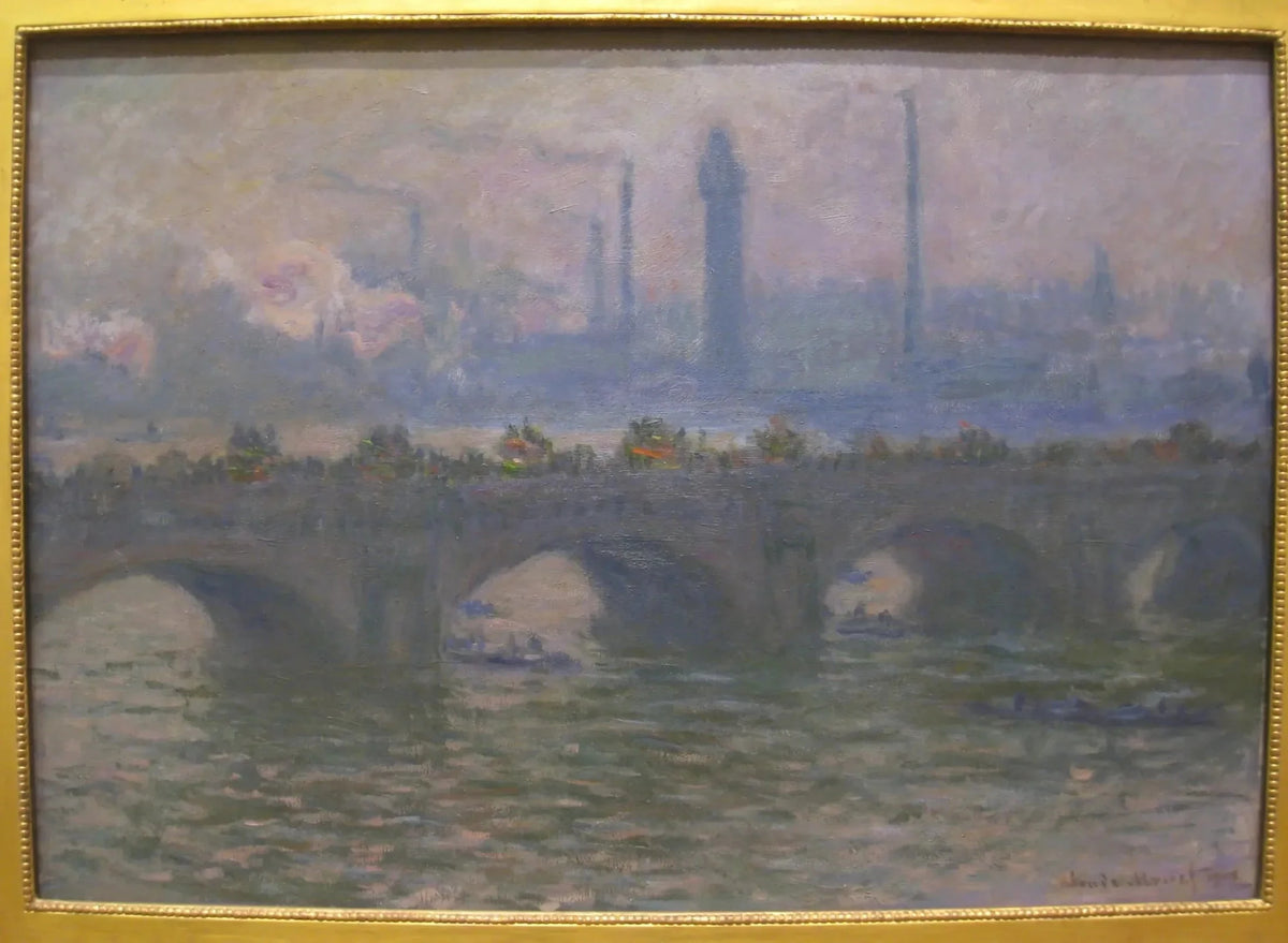 Il ponte di Waterloo, versione Worcester - Claude Monet