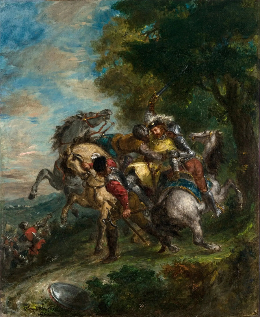 Weislingen catturato dagli uomini di Götz - Eugène Delacroix