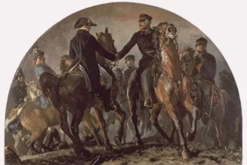 Wellington e Blücher alla battaglia di Waterloo - Adolph von Menzel