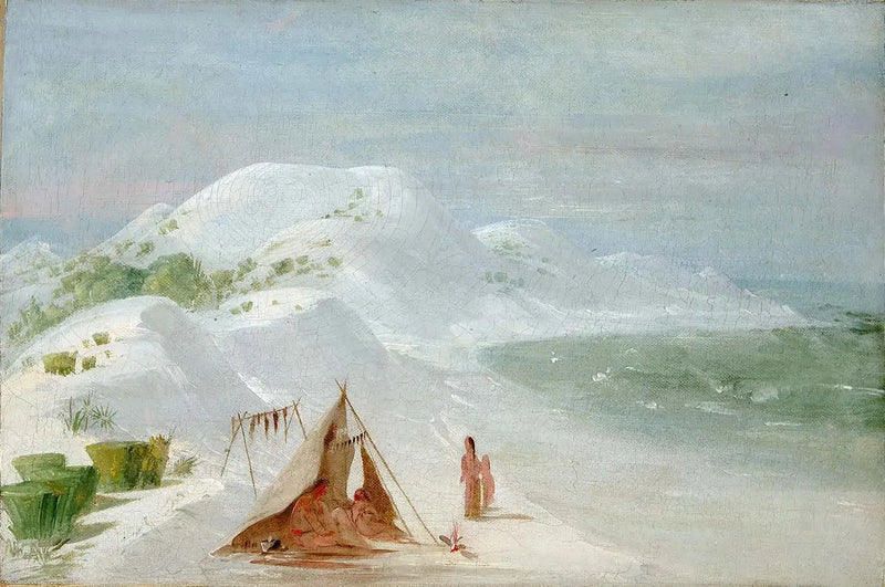 White Sand Bluffs, sull'isola di Santa Rosa, vicino a Pensacola - George Catlin