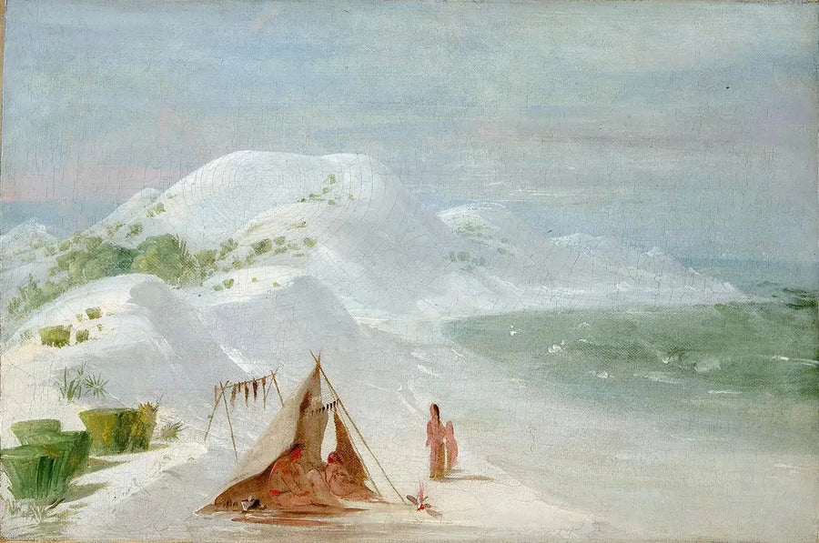 White Sand Bluffs, sull'isola di Santa Rosa, vicino a Pensacola - George Catlin