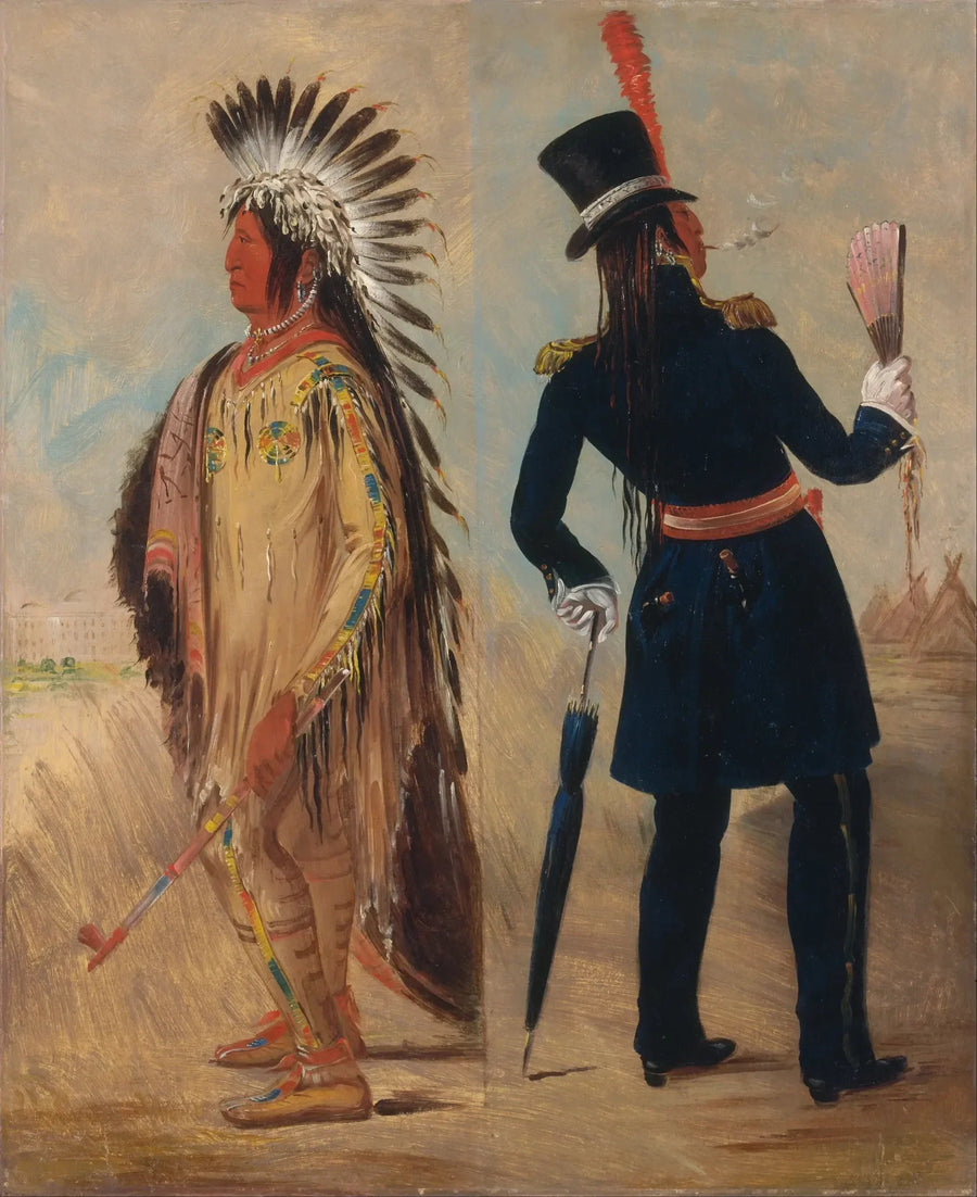 Wi-jún-jon, Testa d'uovo di colomba (La Lumière) Andata e ritorno da Washington - George Catlin