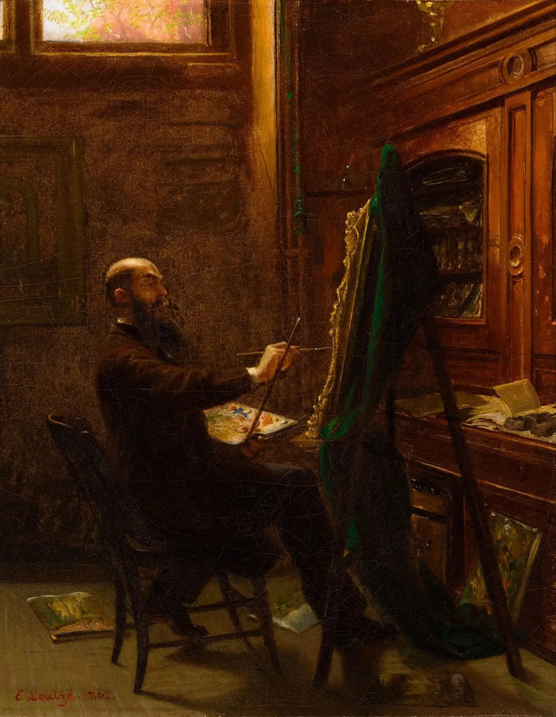 Worthington Whittredge nel suo studio di Tenth Street - Emanuel Leutze