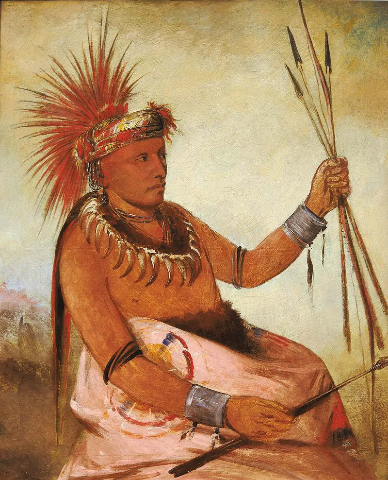 Wos-cóm-mun, l'uomo occupato, un coraggioso - George Catlin